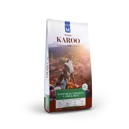Croquettes pour chiot grande race au poulet et agneau KAROO - 15 kg