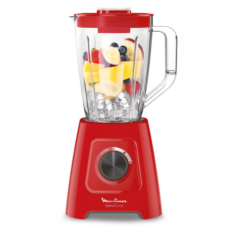 Blender MOULINEX Blendforce - 600 W - Bol en plastique de 1,25 L - Rouge