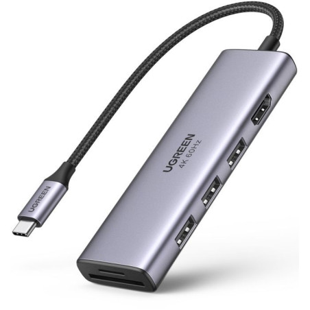 Adaptateur USB-C multifonction - UGREEN - Gris
