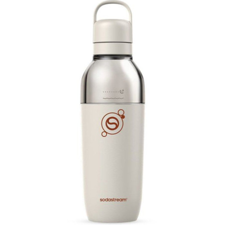 Bouteille isotherme SODASTREAM - Fizz&Go Easy-Mix - 0,71 L - Pour Machine a eau pétillante et Soda - Garde froid 6h - Sable