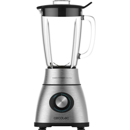 Mixeur - CECOTEC - Power Black Titanium - 2500 W - 1,8 L - Bol en verre - Inox / Noir