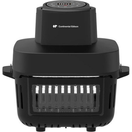 Friteuse a air sans huile en verre - CONTINENTAL EDISON - CEFR642G - 1600 W - 6 L - Noir