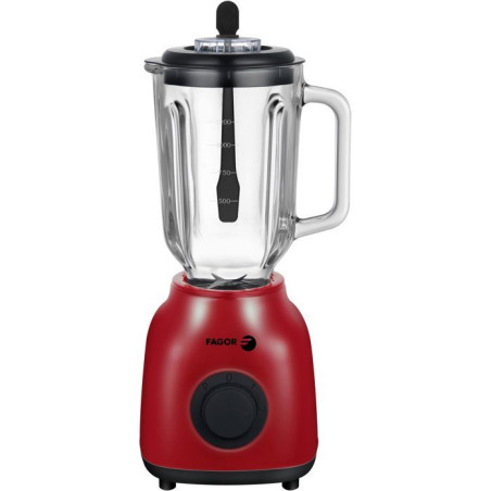 Blender 2-en-1 - FAGOR - FGB2153 - 400 W - Bol en verre gradué 1,5 L - Rouge