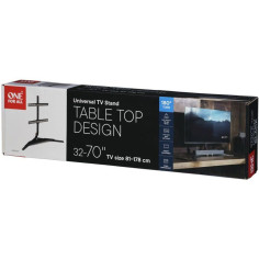 Support TV sur pied pour meuble - Anthracite - Orientable 180° - 32-70'' - VESA 400 max - Support barre de son