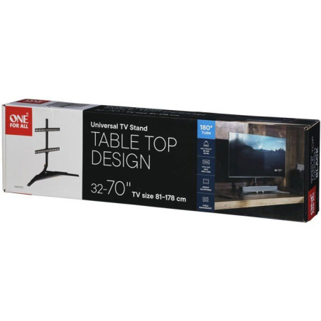 Support TV sur pied pour meuble - Anthracite - Orientable 180° - 32-70'' - VESA 400 max - Support barre de son