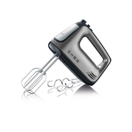 Batteur électrique - SEVERIN - HM3832 - 400 W - 2 fouets + 2 crochets a pétrir - 5 vitesses + turbo - Noir / Inox