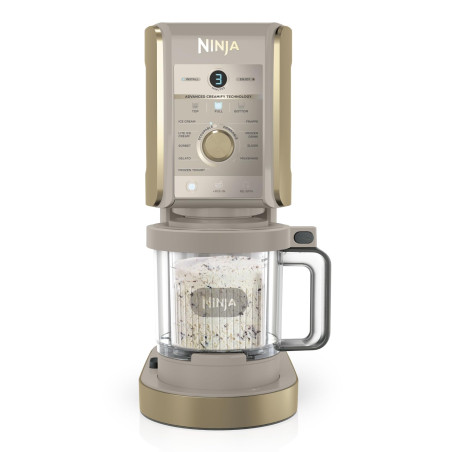 Machine à glace et sorbetière NINJA CREAMi Deluxe jaune - 2 bacs - 10 fonctions - Lavable au lave-vaisselle