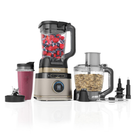 Blender NINJA pro jaune - Mixeur 3 en 1 1200W - Bol à mélanger - 3 gobelets individuels