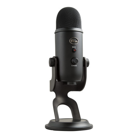 Microphone USB LOGITECH Blue Yeti noir à condensateur - Streaming, gaming et podcast - Effets Blue VO!CE - Plug and Play