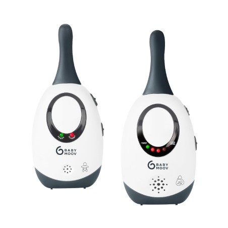 Babyphone audio BABYMOOV Simply Care avec fonction VOX - Double alarme - 2 adaptateurs - Portée 300m