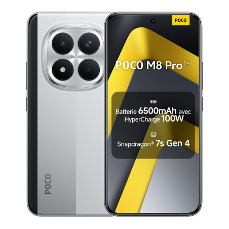 Smartphone XIAOMI POCO M8 Pro - 12+512 Go - Argent