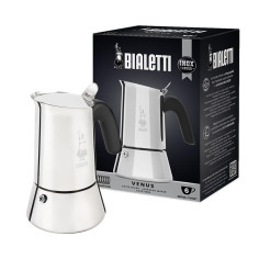 Cafetière expresso 6 tasses BIALETTI Venus gris à induction - Acier inoxydable - Toutes sources de chaleur - 235ml