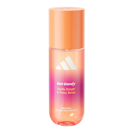 Brume parfumée cheveux et corps ADIDAS - Vibes Get Comfy -Pour femme - Notes de vanille gourmande et de fleur de pivoine - 150ml