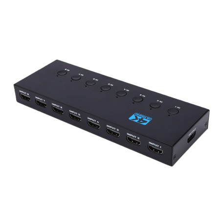 ASHATA Répartiteur HDMI 1 Entrée 8 Sorties, Sélecteur de Commutateur HDMI 1.4 8X1 avec Télécommande, Duplicateur de Signal HD 4K