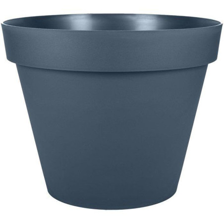 Pot de fleur Rond - Ø 60 - EDA - Toscane - 76 L - Intérieur/Extérieur - Ø 60 x H 47 cm - Bleu Jean
