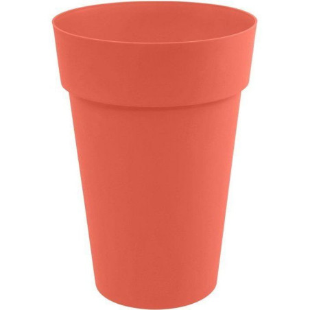EDA - Pot de fleurs Rond haut- Toscane - Ø 46 x H 65 cm - Intérieur / Extérieur - 67 L - Orange Terre Battue