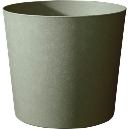 Pot de fleurs Conique Ø 60 cm - EDA - Element - 100 L - Systeme de drainage - Intérieur / Extérieur - Ø 57,5 x H 48,2 cm - Kaki
