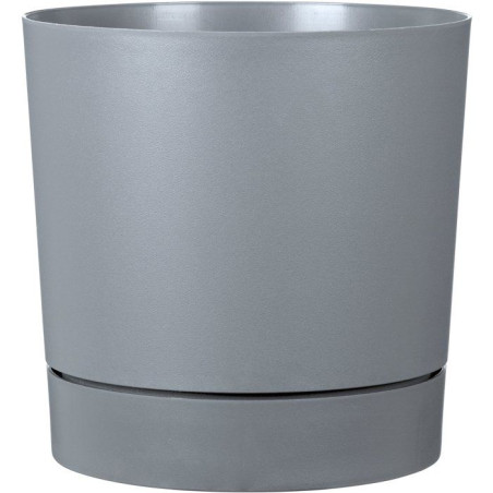 Pot de fleurs avec réserve rond - GARDEN ID - Plano - Ø 39 - 32 L - H 38 cm - Gris pure