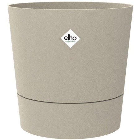 Pot de fleur rond - ELHO - Foss Rond 43 - 39 L - Ø 43 x H 43 cm - Beige - Extérieur