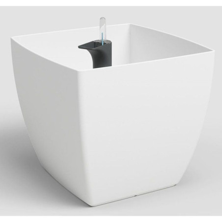 Pot de fleur équipé systeme auto-arrosage SWS - Plastique - Blanc - Rond - Ø30 x H27 cm - Intérieur/Extérieur - ARTEVASI