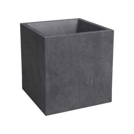 Pot de fleur SYDNEY - Plastique - Anthracite - Carré - 39.5x395x43 cm - 31 L - ARTEVASI