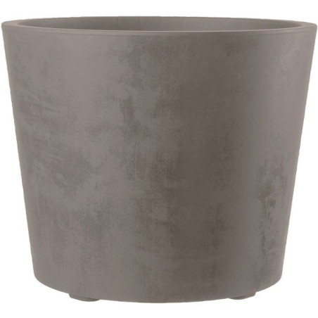 Pot de fleurs rond - DEROMA - Millennium - 79 L - Ø 50 cm - A réserve d'eau et roulettes - Marron