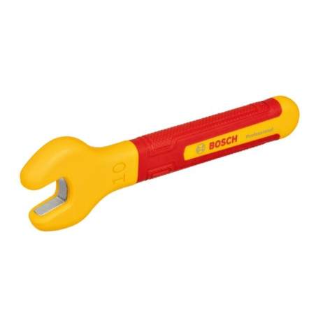Clé plate VDE - BOSCH - 10 mm - Isolée jusqu'a 1000 V - Mâchoire coudée a 15° - Ergonomique