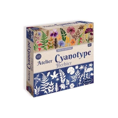 Kit loisir créatif - SENTOSPHERE - Atelier Cyanotype Herbier - Procédé Photographique qui réagit a la lumiere - Des 14 ans