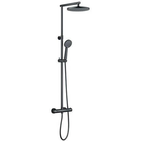 Colonne de douche thermostatique - EDOUARD ROUSSEAU - Grafito - Tete de douche orientable Ø 250 mm - Gris
