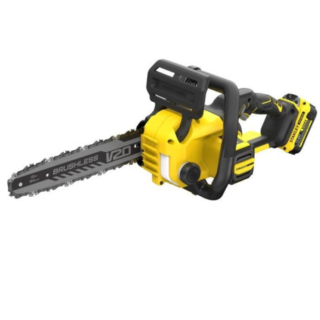 Tronçonneuse éléctrique sans fil + batterie 4Ah + chargeur - Stanley Fatmax - Brushless - SFMCCS730M1-QW - 18V - 30cm