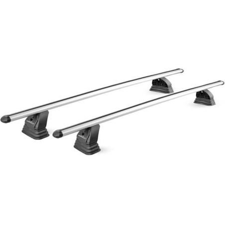Lot de 2 Barres de toit - GREEN VALLEY - Easy One N° 69 - Aluminium - Fixation Fix Point - Jusqu'a 75 kg