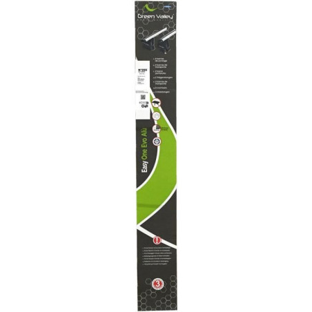 Lot de 2 Barres de toit - GREEN VALLEY - Easy One N° 55 - Aluminium - Fixation sur toit normal - Jusqu'a 75 kg