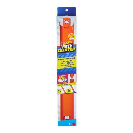 Coffret de circuit miniature - HOT WHEELS - JDW41 - Coffret Pistes droites Track Creator - 90 cm de piste - Systeme Speed Snap