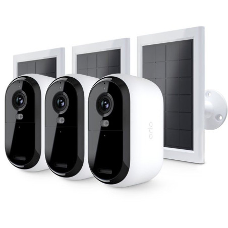 Caméra de surveillance - Arlo - Essential 3+ 3 caméras 2K + 3 panneaux solaires - Extérieur