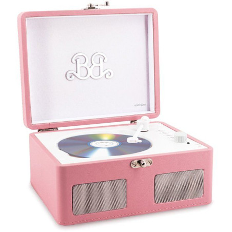 Lecteur CD Vintage - LISCIANIGIOCHI - Barbie Wireless CD Player - Bluetooth - Haut-parleurs stéréo - Des 12 ans - Rose