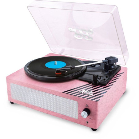 Platine Vinyle 3 Vitesses - LISCIANIGIOCHI - Vintage Vinyl Player - Rose - Des 12 ans