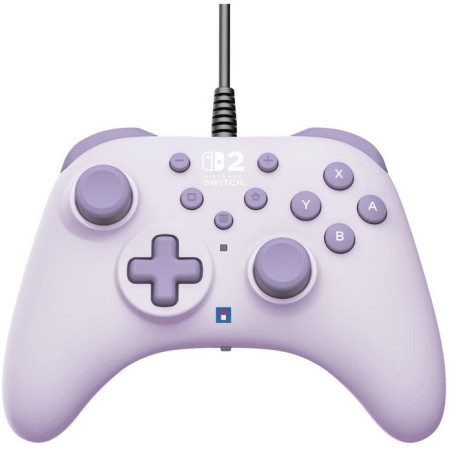 Manette de jeu - Nintendo Switch et Switch 2 - Filaire - Lavande - Horipad Turbo - Boutons arriere programmables - Hori