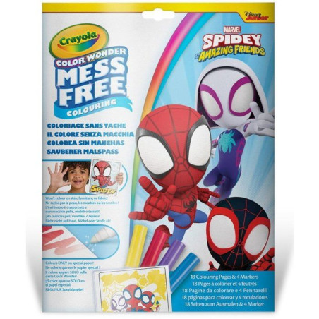 Set de coloriage - CRAYOLA - Color Wonder - Spidey - Livre + 4 feutres - Des 3 ans
