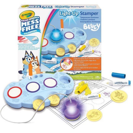 Tampons lumineux - CRAYOLA - Color Wonder - Magic Light-Up Stamper - Bluey - Des 3 ans