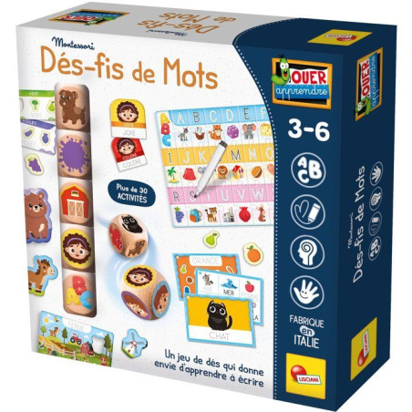 JOUER APPRENDRE Dé-fis de Mots - Jeu Éducatif - LISCIANIGIOCHI - Lecture & Logique - Des 3 ans
