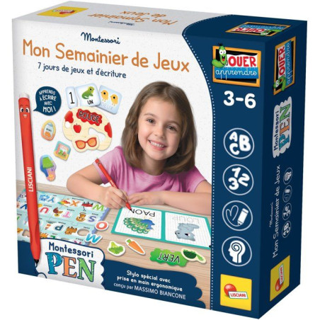 MONTESSORI PEN Mon Semainier de Jeux - Jeu Éducatif - LISCIANIGIOCHI - Activités Quotidiennes & Développement Cognitif - Des