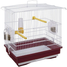 GIUSY Cage pour oiseaux rouge et blanc GIUSY Cage pour oiseaux rouge et blanc
