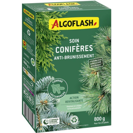 Soin coniferes - Anti-brunissement - Action revitalisante - De 16 a 25 plants - 800 g - UAB - ALGOFLASH