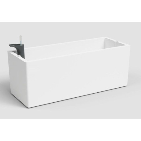 Jardiniere avec systeme auto-arrosage RIMINI SWS - Plastique - Blanc - Rectangulaire - 51x20xH20cm - Int/Ext - ARTEVASI