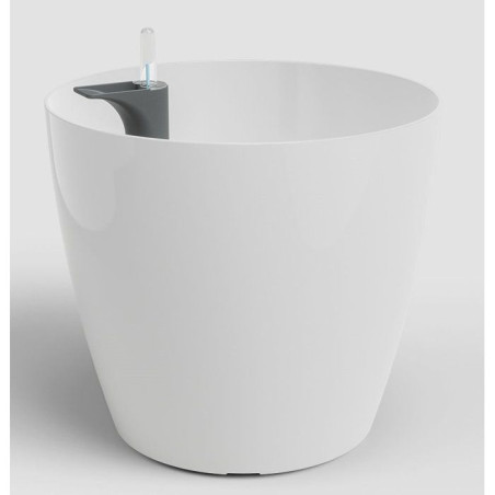 Pot de fleurs San Remo SWS 30 BR - Plastique - Blanc - Ø30 x H27 cm - 14,5 L - Int/Ext - ARTEVASI