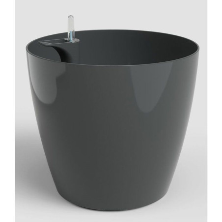 Pot de fleurs San Remo SWS 36 BR - Plastique - Gris anthracite - Ø36 x H33,5 cm - 25 L - Int/Ext - ARTEVASI