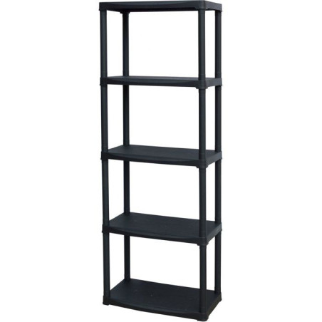 Etagere de rangement - TOOD - ETA 635 - 5 tablettes - Plastique - 60 x 30 x 176 cm - Noir