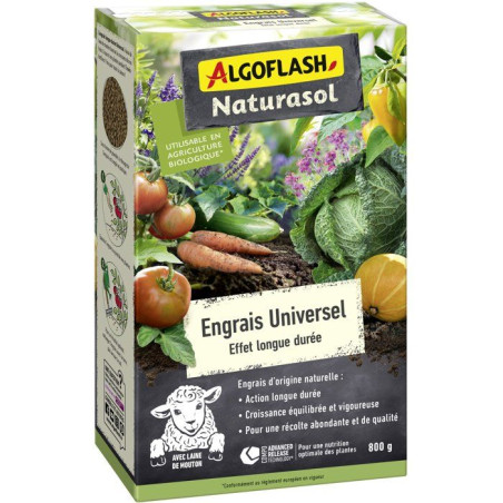 Engrais universel - Effet Longue durée - 800 g - UAB - ALGOFLASH NATURASOL