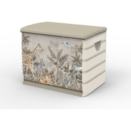 Coffre de rangement - PLASTIKEN - 260 L - 80 x 61 x 53 cm - Safari