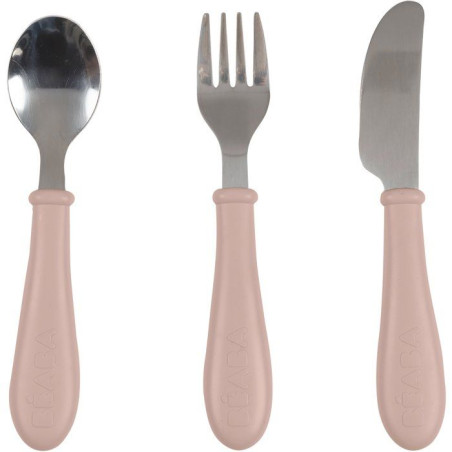Set 3 couverts - BEABA - Inox - Barbe a papa